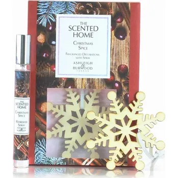 Aroma difuzér Ashleigh & Burwood Sada dřevěných vloček s vůní CHRISTMAS SPICE se sprejem