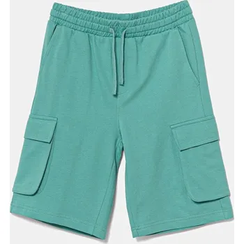 Chlapecké kraťasy Bavlněné šortky United Colors of Benetton 39DJC902N.G.Seasonal tyrkysová 66X, vel. 122