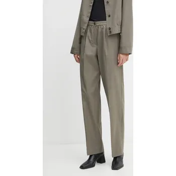 Dámské kalhoty Kalhoty s příměsí vlny Samsoe Samsoe SATOVE F24400134 šedá 90B, vel. L