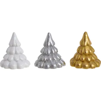 Vánoční dekorace vánoční stromky (3 ks)