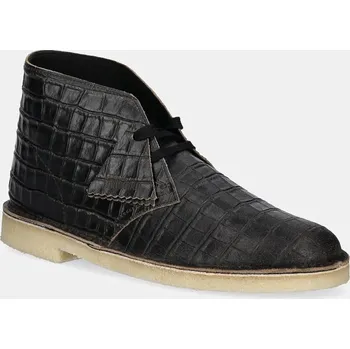Pánské polobotky Kožené polobotky Clarks Originals Desert Boot, 45, černá, 99X