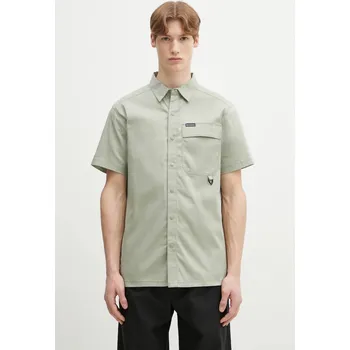 Pánská košile Košile Columbia Landroamer Twill Shirt pánská, zelená barva, regular, s klasickým límcem, 2120591, XXL, 97X