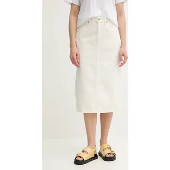 Dámské oblečení Džínová sukně Levi's HR BACK SLIT SKIRT 001VH béžová 01X, vel. 29