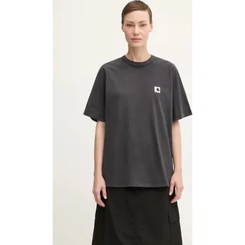 Dámské tričko Bavlněné tričko Carhartt WIP W’ S/S Hudson dámské, černá barva, I035138.895F, S, 99X
