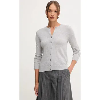 Dámský svetr Vlněný kardigan United Colors of Benetton 1002D5485 šedá 90A, vel. L