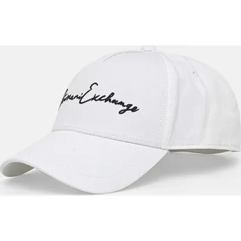 Kšiltovka Bavlněná baseballová čepice Armani Exchange 954224.CC516.NOS bílá 00X, vel. ONE SIZE