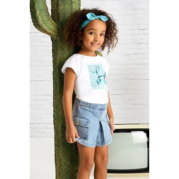 Chlapecké kraťasy Dětské riflové kraťasy Mayoral cargo modrá barva, hladké, 3207 3207.6L.Mini.PPYA 55X, vel. 92