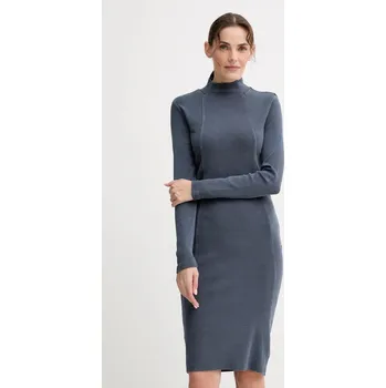 Dámské šaty Šaty G-Star Washed slim rib šedá barva, mini, přiléhavé, D27164-E127 D27164.E127 90A, vel. M