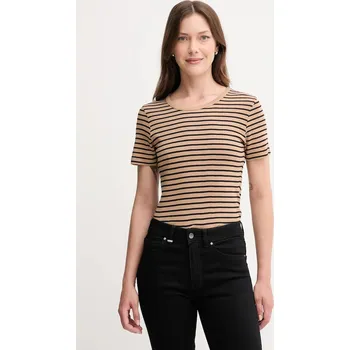 Bavlněné tričko United Colors of Benetton 30YSE16A0 béžová 01E, vel. M