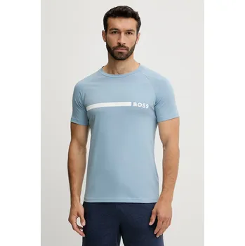 Pánské tričko Bavlněné tričko BOSS T-Shirt RN Slim Fit 50517970 modrá 95X, vel. S