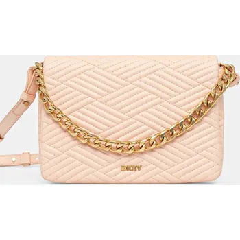 Kabelka Kožená kabelka Dkny béžová barva, R44EKI05 02X, vel. ONE SIZE