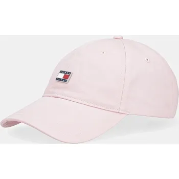 Čepice Bavlněná baseballová čepice Tommy Jeans modrá barva, s aplikací, AW0AW16986 03X, vel. ONE SIZE