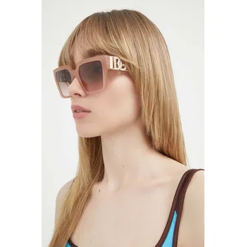 Sluneční brýle Sluneční brýle Dolce & Gabbana dámské, béžová barva, 0DG4446B 80X, vel. 53
