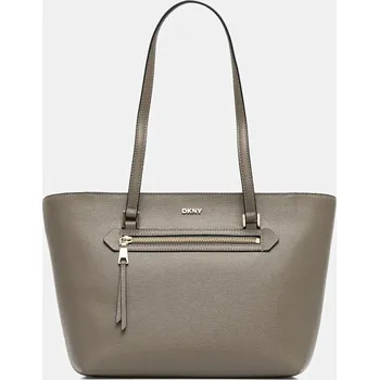 Kabelka Kožená kabelka Dkny hnědá barva, R42A3E20 91X, vel. ONE SIZE