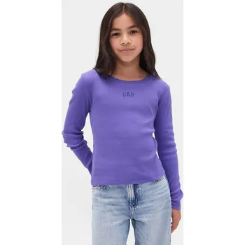 Dívčí oblečení GAP Dívčí Dětské žebrované tričko Gap Modrá M (2947609)