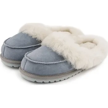 Dámské pantofle Vlnka Dámské kožené pantofle s ovčí vlnou Vanesa modrá velikost obuv dospělí 40
