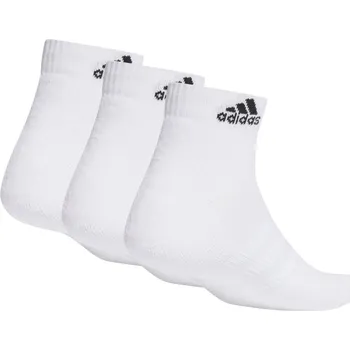 Pánské ponožky adidas Cushioned Sportswear Ankle Socks 3 Pairs White 8.5-10