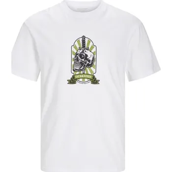 Pánské tričko Jack and Jones Skull pánské tričko Bright White M