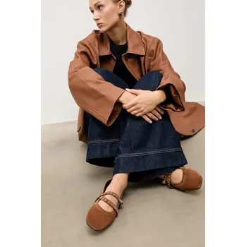 Dámské baleríny Semišové baleríny Answear.LAB hnědá barva 7221-25 82X, EUR 41