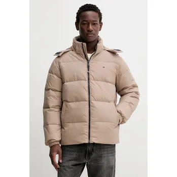 Péřová bunda Tommy Jeans pánská, bílá barva, zimní, oversize, DM0DM19786 01A, vel. XXL