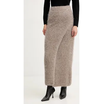 Dámská sukně Sukně s příměsí vlny Marciano by Guess AGNES 5BGD02.5794Z béžová 80X, vel. M