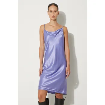 Dámské šaty Šaty s příměsí hedvábí Samsoe Samsoe fialová barva, mini, M, 48X