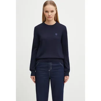 Dámský svetr Vlněný svetr Maison Kitsuné Bold Fox Head Patch dámský, béžová barva, MW00801KT1036, S, 59X