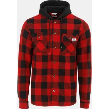 Pánská casual bunda Lonsdale Mens Sherp Shirt Red/Black M