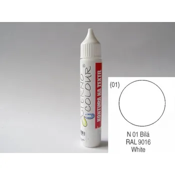 Výtvarná barva Konturovací barva na textil a hedvábí 20g - bílá
