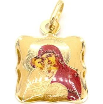 Přívěsek Zlatý přívěsek Madonka s dítětem v červeném plášti