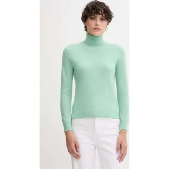 Dámský svetr Vlněný svetr United Colors of Benetton dámský, šedá barva, s golfem, 1002D2348 07X, vel. M