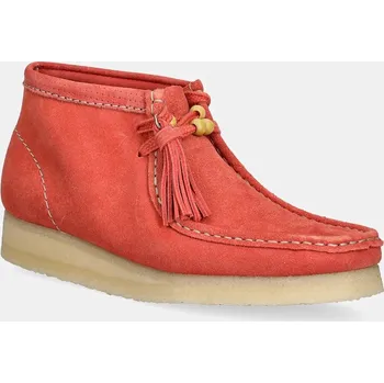 Dámská obuv Semišové polobotky Clarks Originals Wallabee Boot, 39, oranžová, 32X