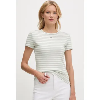 Pánské oblečení Tričko Tommy Jeans DW0DW17383 zelená 97X, vel. XS