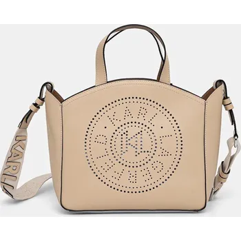 Kabelka Kožená kabelka Karl Lagerfeld K/CIRCLE A1W30058 béžová 02X, vel. ONE SIZE