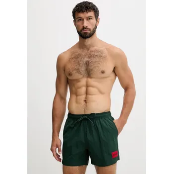 Pánské kraťasy Hugo Pánské Plavky Dominica, tmavě zelená, 56/XXL