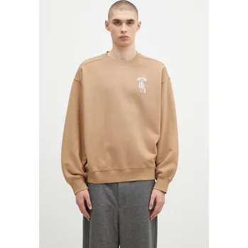 Pánská mikina Bavlněná mikina Carhartt WIP Cross Screw Sweat pánská, zelená barva, s aplikací, I034039.2KCXX, XL, 19X