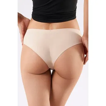 Kalhotky Bezešvé brazilky Simple Brasil panty béžové M