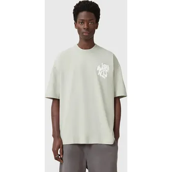 Pánské tričko Bavlněné tričko AllSaints ORLANDO pánské, zelená barva, s potiskem, M066PC 07X, vel. XXL