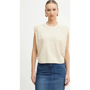 Pánské tričko Bavlněné tričko Liu Jo TA5273.J6308 béžová 08X, vel. M