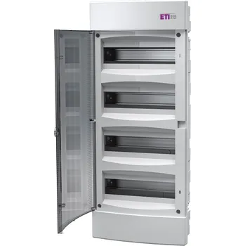 Rozvaděč Zapuštěná rozvodnice s průhlednými dvířky ECM48PT 001100400