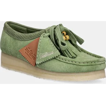 Dámská obuv Semišové polobotky Clarks Originals Wallabee, 36, zelená, 70X