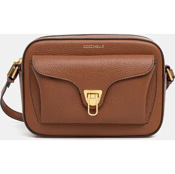 Kabelka Kožená kabelka Coccinelle E1.MF6.15.02.01 hnědá 82A, vel. ONE SIZE