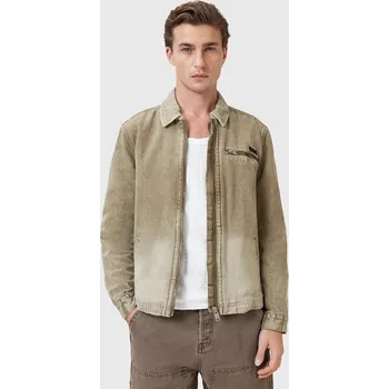 Pánská větrovka Bavlněná bunda AllSaints ROTHWELL béžová barva, přechodná, M013OC 80X, vel. XL