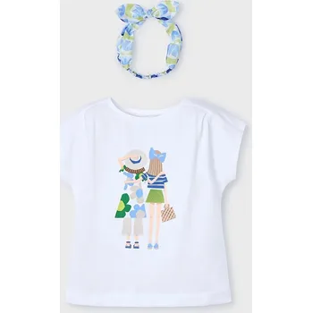 Dětské bavlněné tričko Mayoral 3009.6H.Mini.PPYA modrá 55X, vel. 128