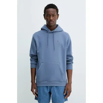 Pánská mikina Mikina Tommy Jeans pánská, béžová barva, s kapucí, hladká, DM0DM20742 95A, vel. S