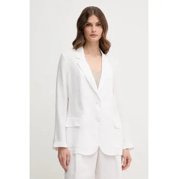 Dámské sako Plátěné sako United Colors of Benetton 2AGHDW00R bílá 00A, vel. 34