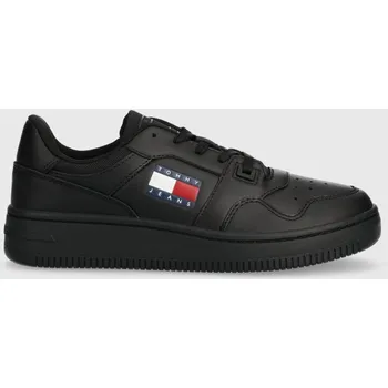 Pánská obuv Kožené sneakers boty Tommy Jeans TJW RETRO BASKET ESS EN0EN02505 černá 99X, EUR 36