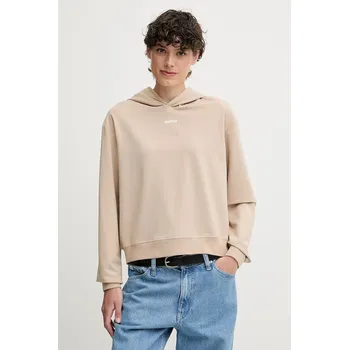 Pánská mikina Mikina HUGO SHUFFLE_HOODIE černá barva, s kapucí, hladká, 50490594 80D, vel. XS