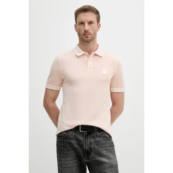 Pánské tričko Bavlněné polo tričko United Colors of Benetton pánské, oranžová barva, 3089U302D 24X, vel. XXL