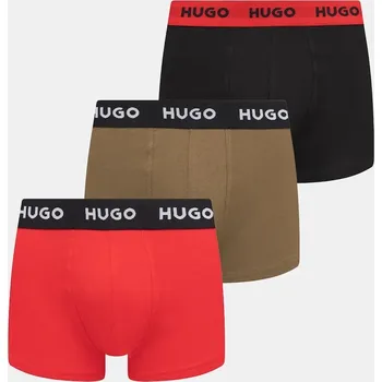 Boxerky Boxerky HUGO TRUNK TRIPLET PACK 3-pack pánské, černá barva, 50532611 33X, vel. L